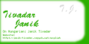 tivadar janik business card